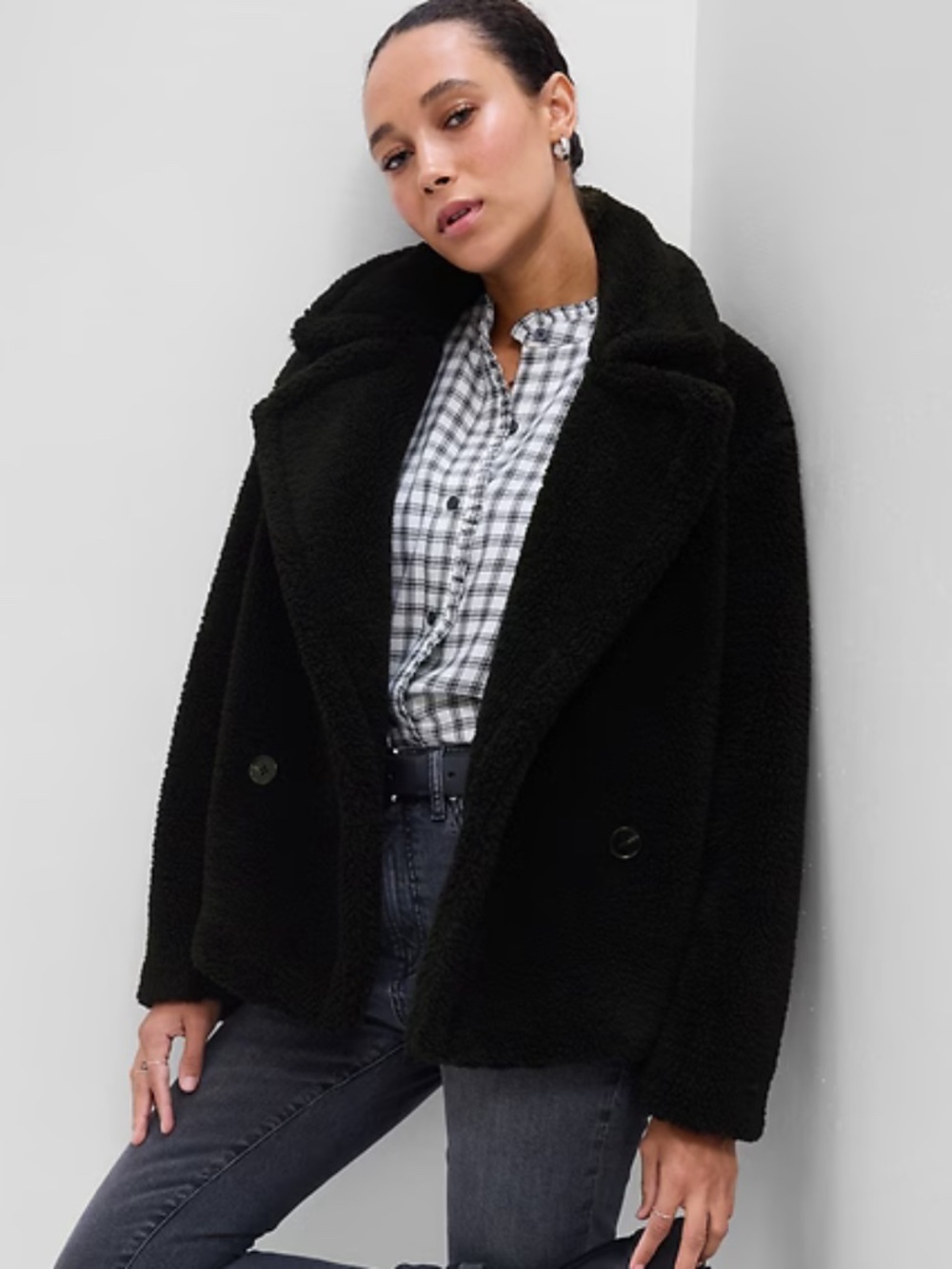 GAP Relaxed Sherpa Moto Jacket NWT Size XL - Picture 3 of 6